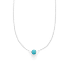 Load image into Gallery viewer, 16&quot; + 2&quot; Floating Blue Magnesite Bead Necklace